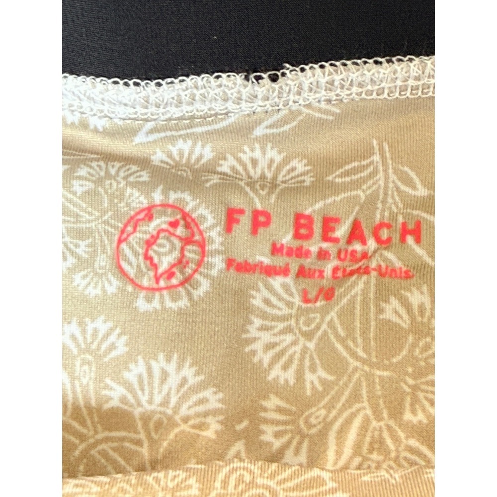 Free People FP Beach Black White Colorblock High Waisted Bikini Bottom Large L - Picture 12 of 13